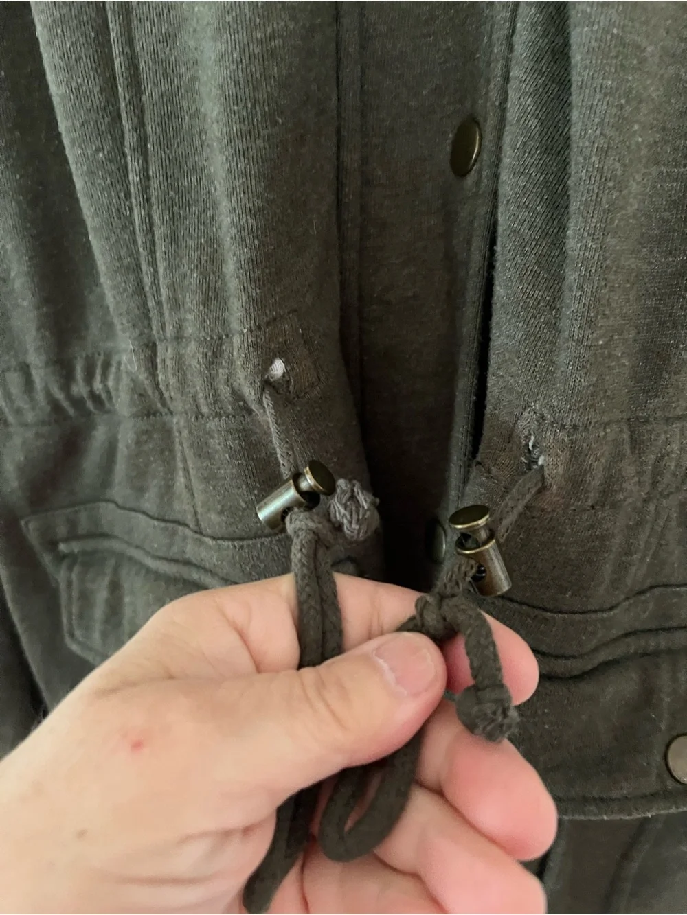 torrid Sz2 (2X) Dark Olive Drawstring Waist Utility Jacket